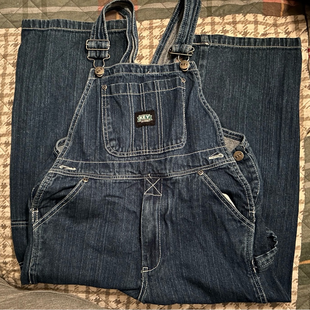 Boys KEY Brand Denim Overalls